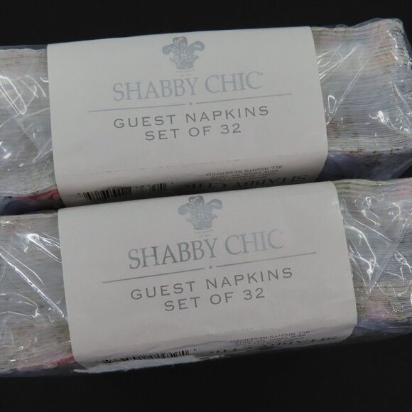 Shabby Chic Rachel Ashwell 2 Packs Pink Rose Flower Botanical Purple Napkins NEW - Picture 4 of 8